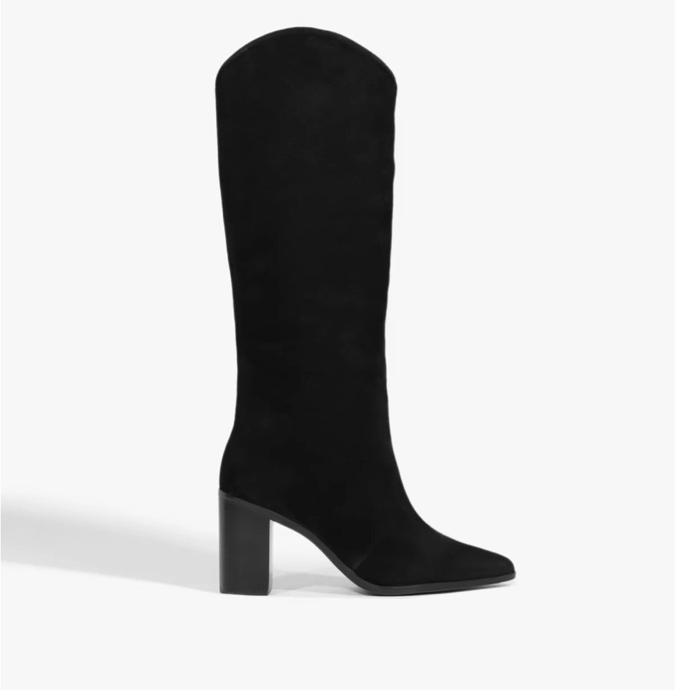 Schutz Maryana Block Suede Boot/black. New. Size 5B.